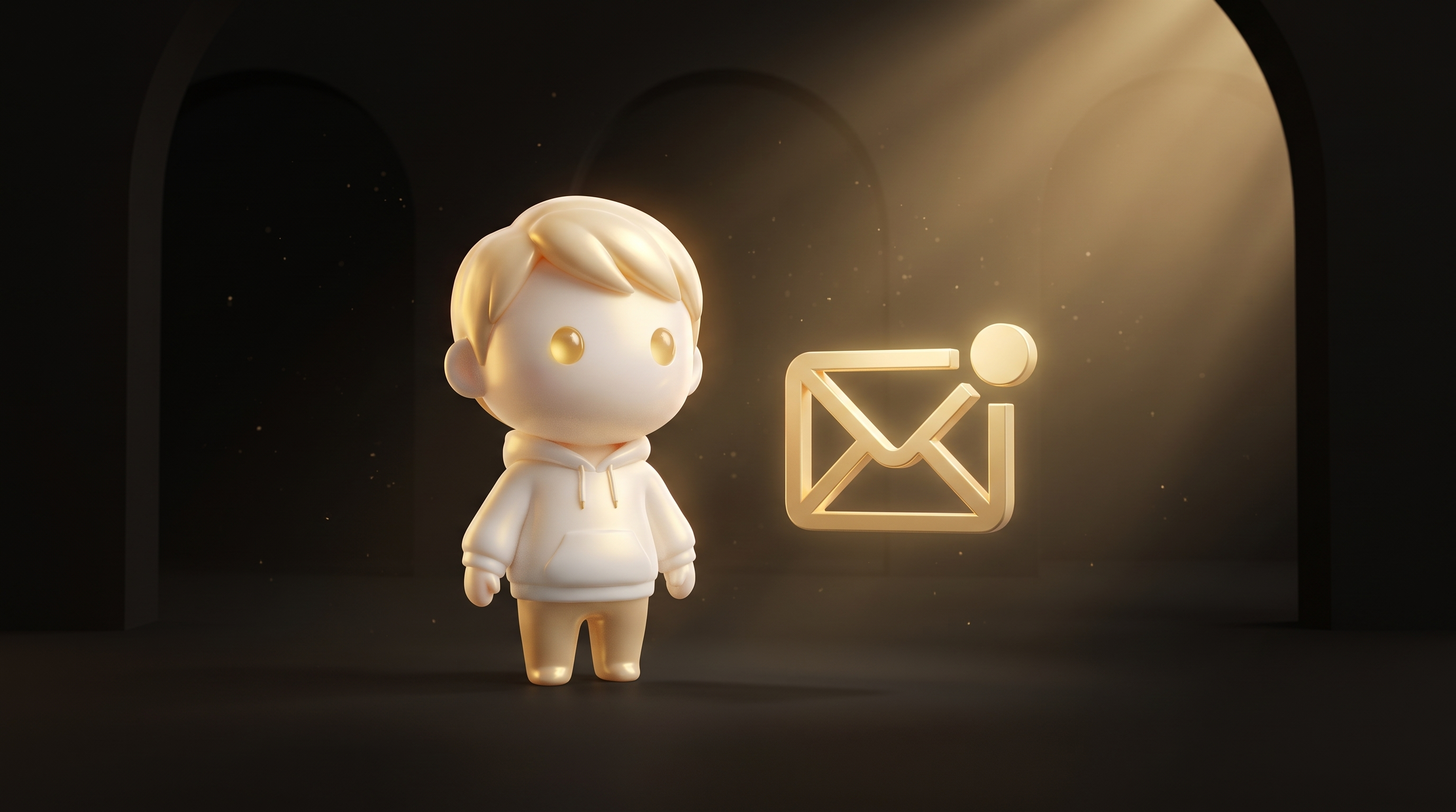 The Godmode mascot watching a phone show a chain of automated email and SMS flow cards lighting up in sequence, abandoned cart and win-back labels glowing on the desk